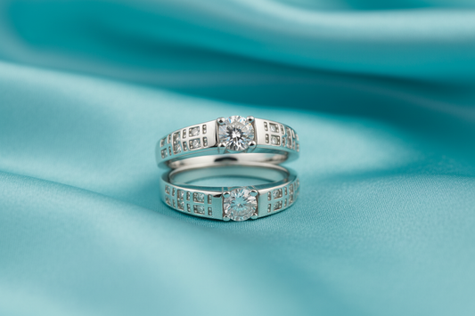 Silver Eternal Twin Radiance Rings