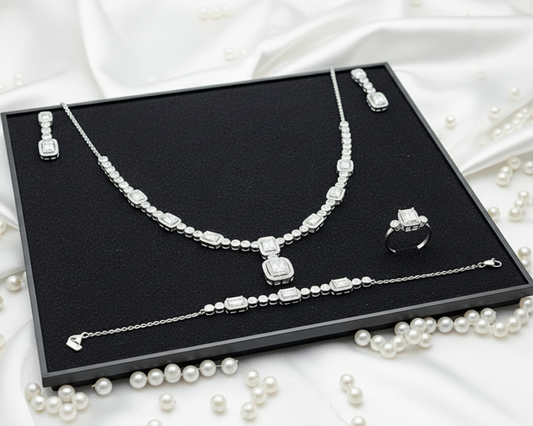 Celestia Royale Silver Jewellery Set