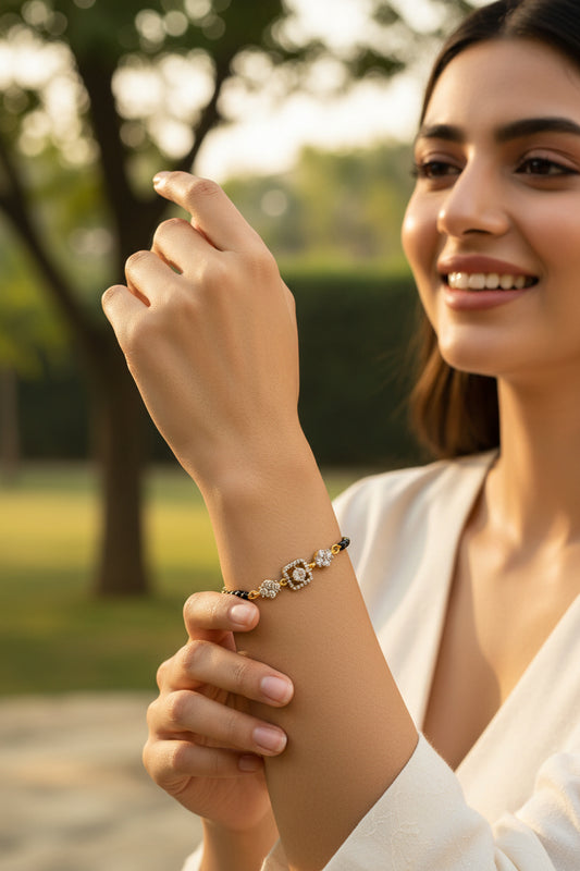 Floral Mangalsutra Bracelet
