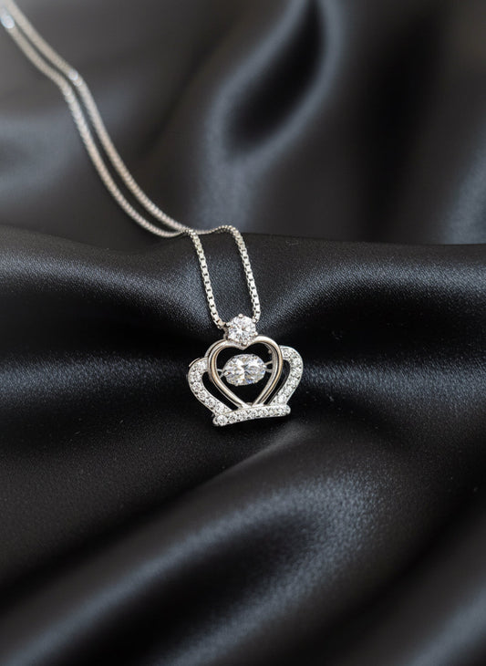 Royal Heart Crown Pendant
