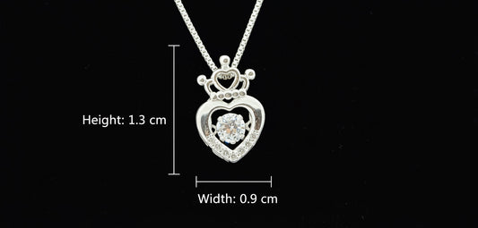 Royal Heart Charm Silver Pendant