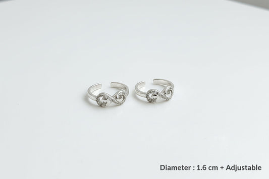 Silver Elegant Toe Rings