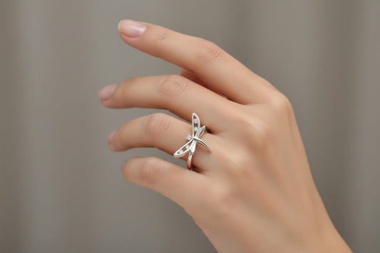 Silver Flutter Knot Ring