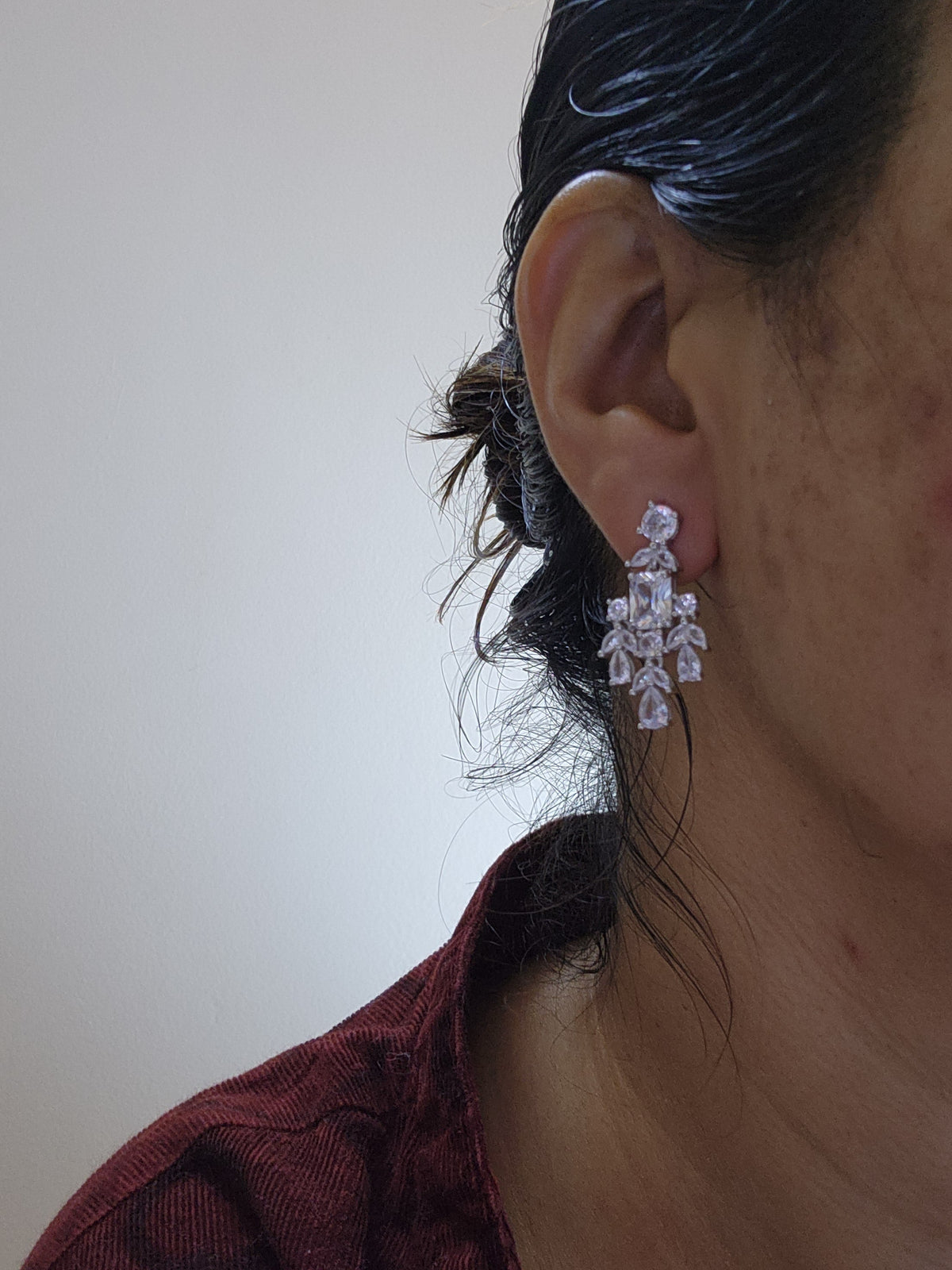Silver Luna Cascade Drop Earrings