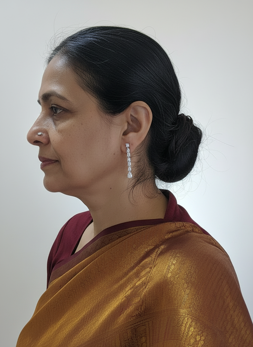 Silver Celeste Linea Drop Earrings