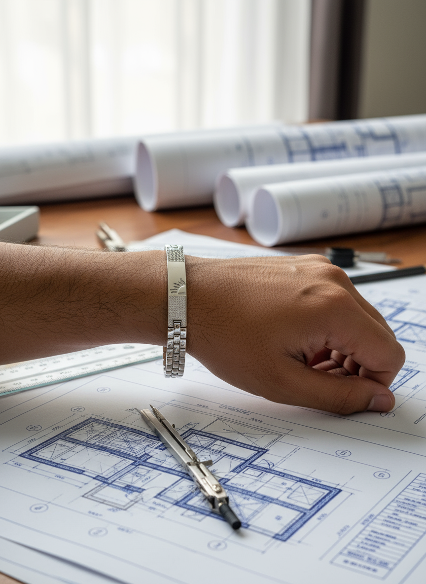 Heritage Mark Men’s Silver Bracelet