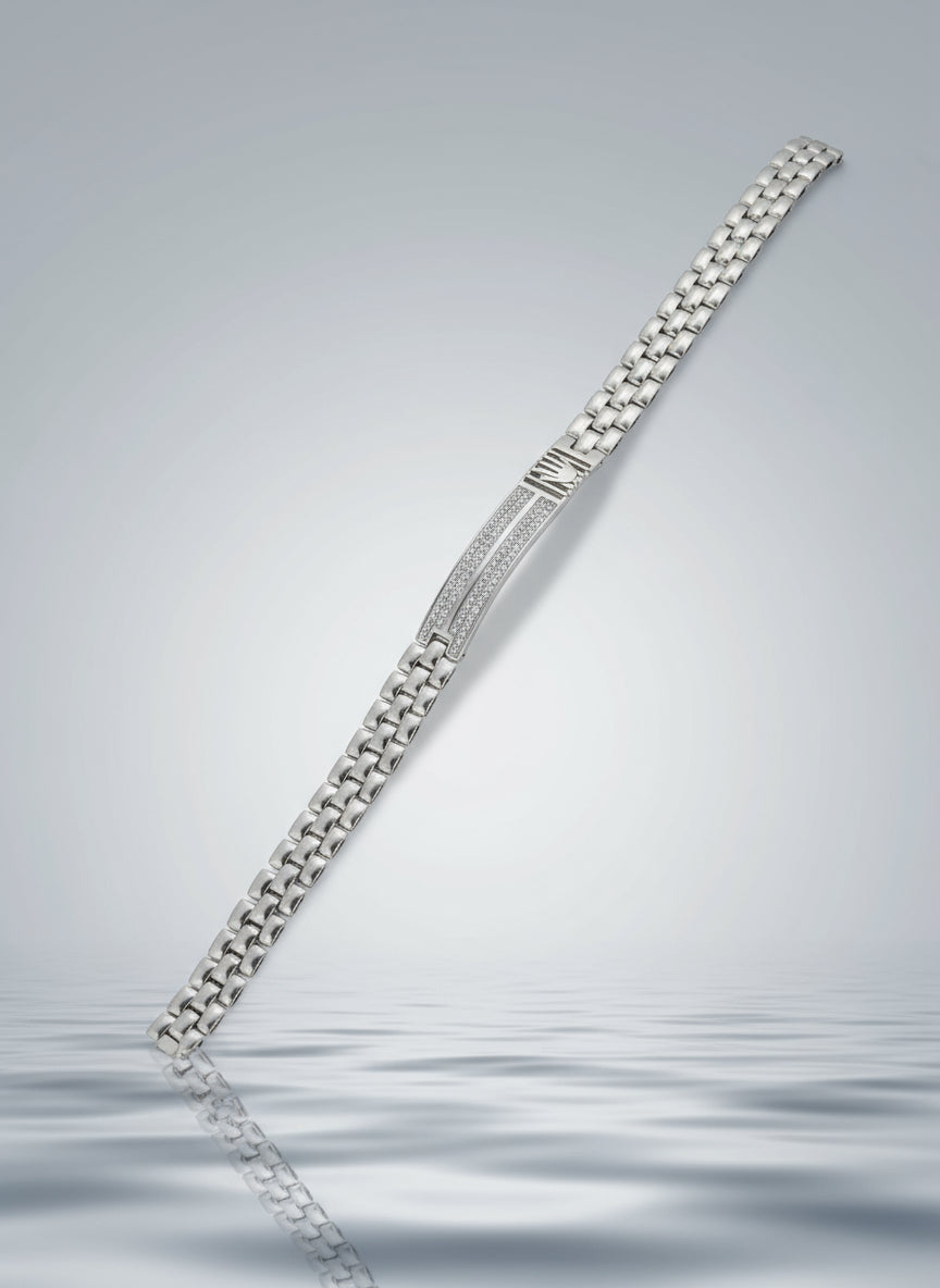 Monarch Line Men’s Silver Bracelet