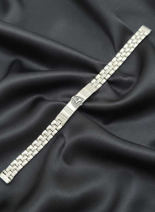 Emblem Crest Men’s Silver Bracelet