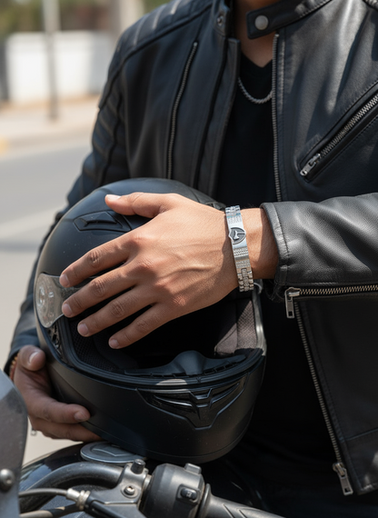 Emblem Crest Men’s Silver Bracelet