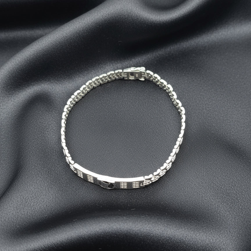 Emblem Crest Men’s Silver Bracelet