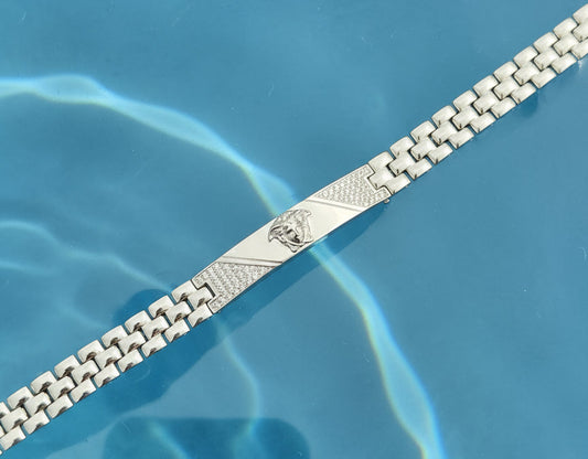 Sovereign Plate Men’s Silver Bracelet