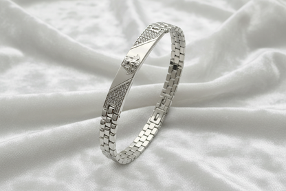 Sovereign Plate Men’s Silver Bracelet