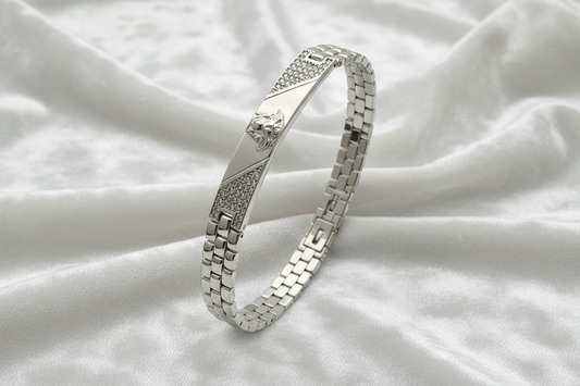 Sovereign Plate Men’s Silver Bracelet