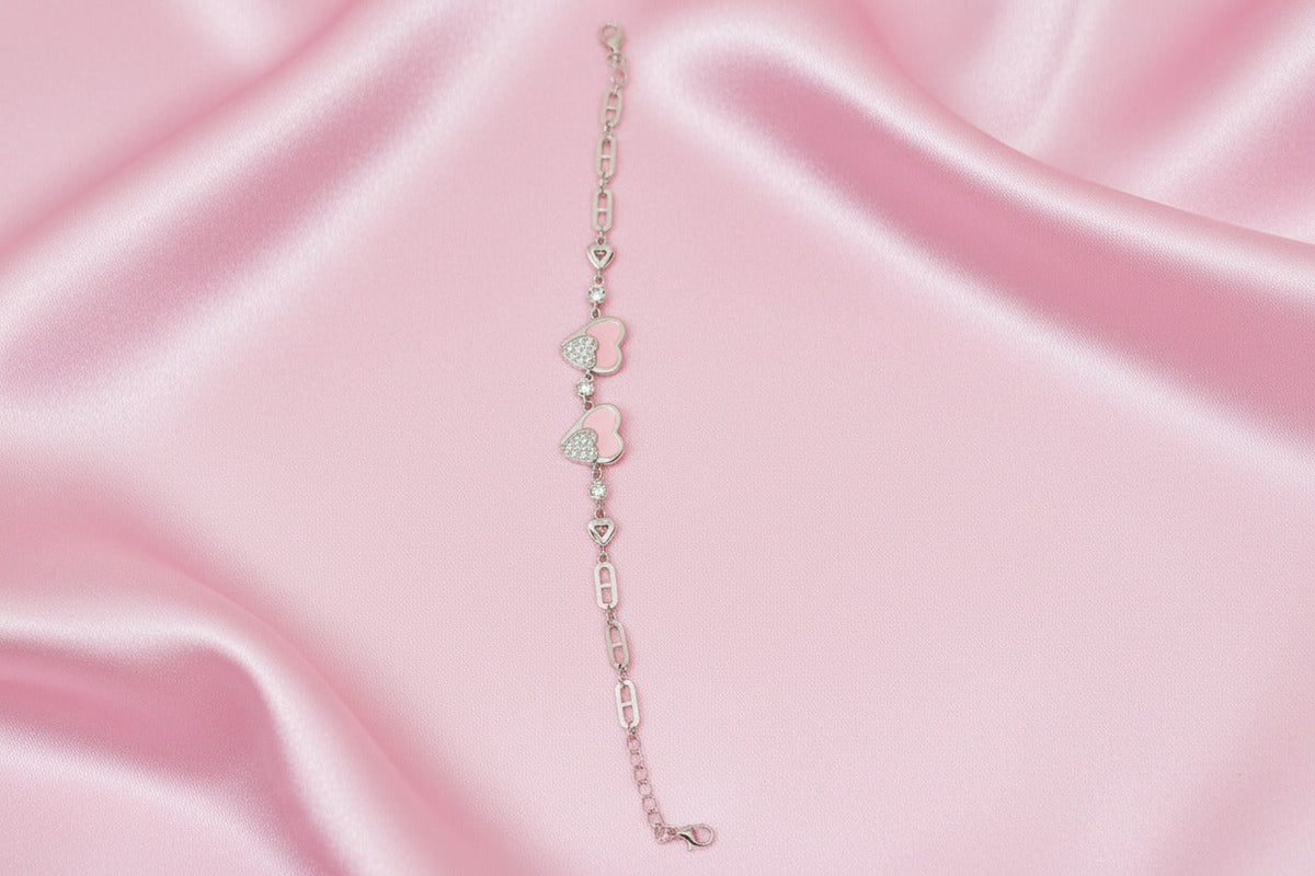 Blush Affection Silver Bracelet