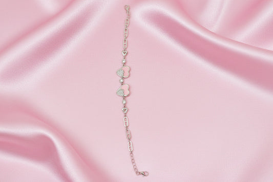 Blush Affection Silver Bracelet