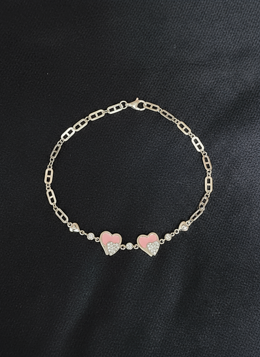Blush Affection Silver Bracelet