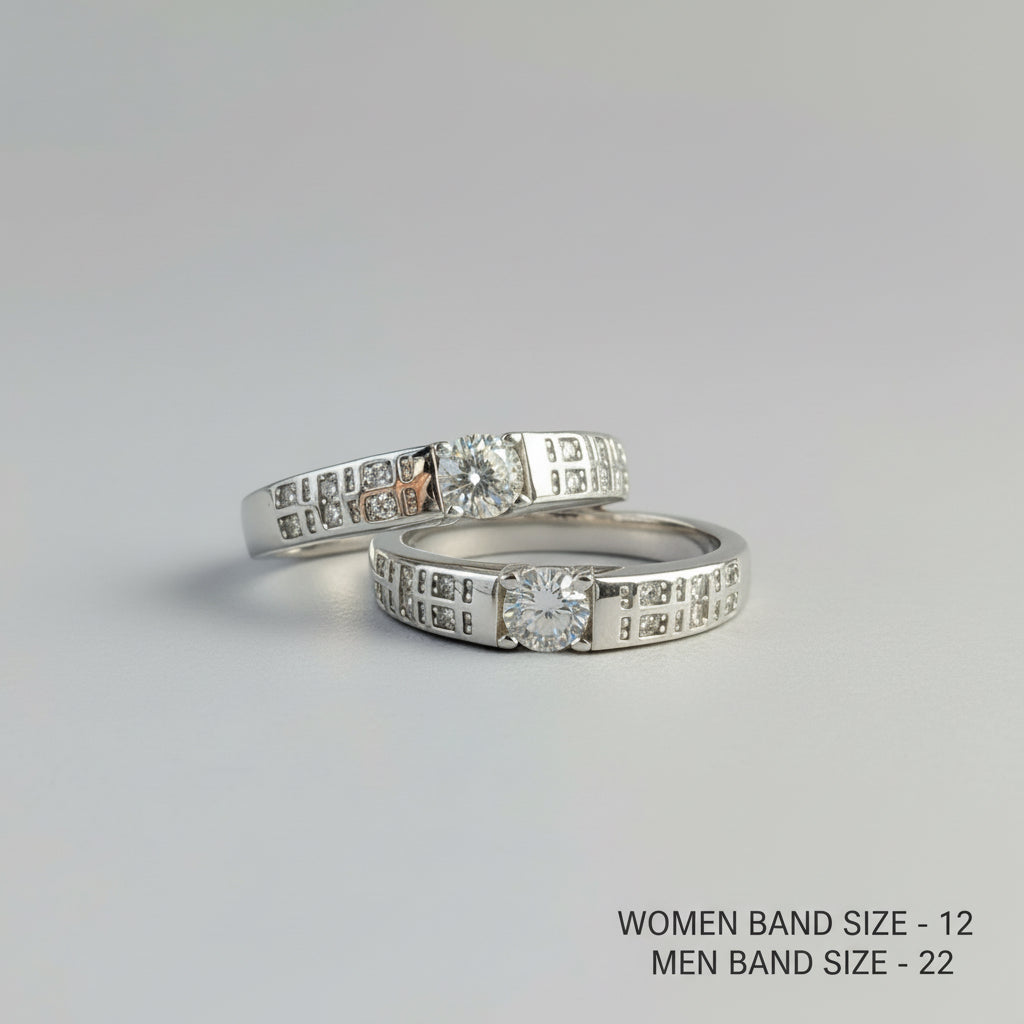 Silver Eternal Twin Radiance Rings