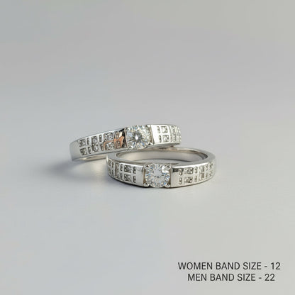 Silver Eternal Twin Radiance Rings