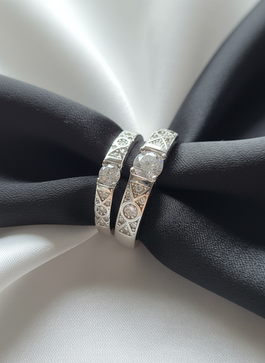 Silver Eternal Celeste Duo Bands