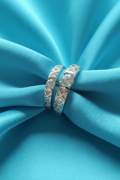 Silver Eternal Celeste Duo Bands