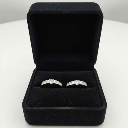 Silver Eternal Twin Radiance Rings