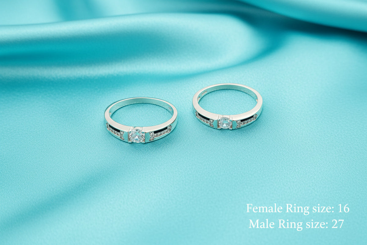 Silver Eternal Twin Radiance Rings
