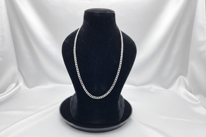 Power Crest Curb Men's Silver Chain