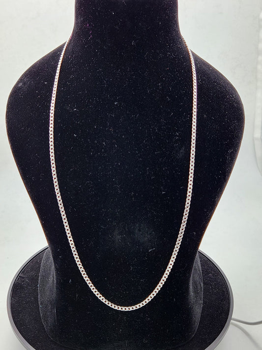 Classic Valor Curb Men's Silver Chain