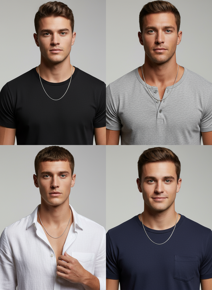 Titan Weave Men's Silver Chain