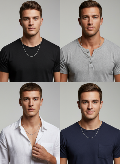 Titan Weave Men's Silver Chain