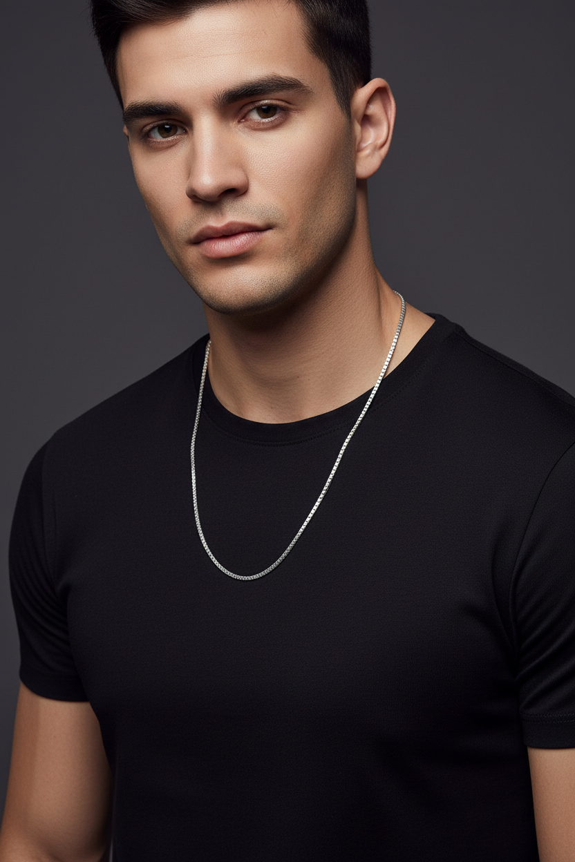 Heritage Box Men's Silver Chain
