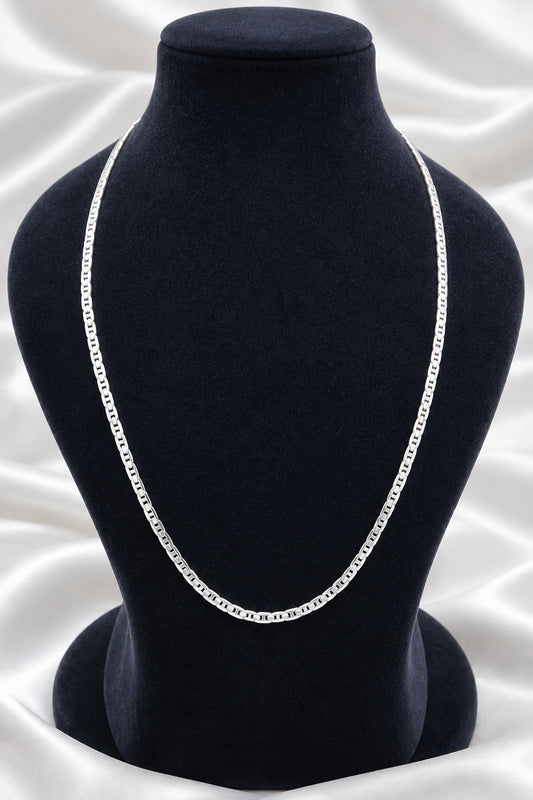 Boldline Curb Men's Silver Chain