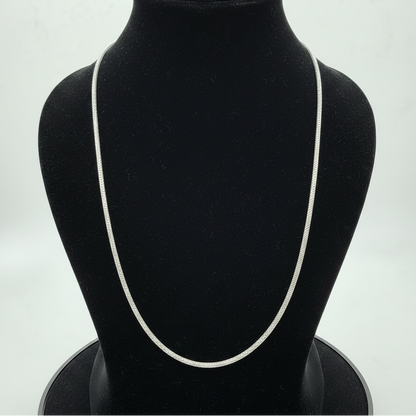 Sleek Weave Men's Silver Chain