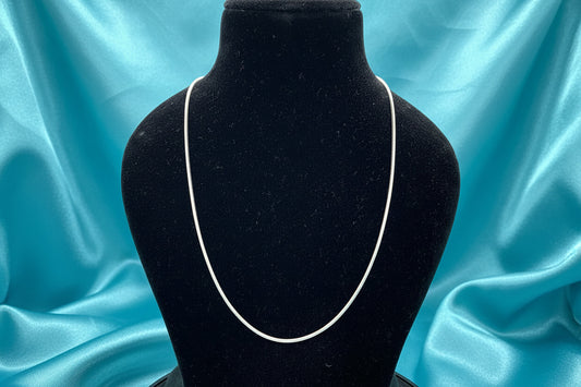 Silken Curve Snake Men's Silver Chain