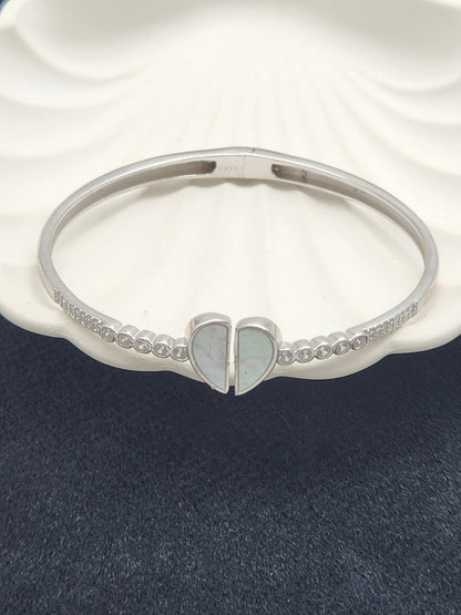 Amora Heartline Silver Kada