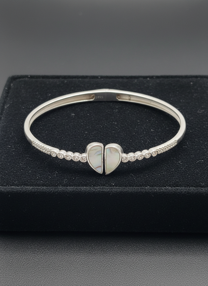 Amora Heartline Silver Kada