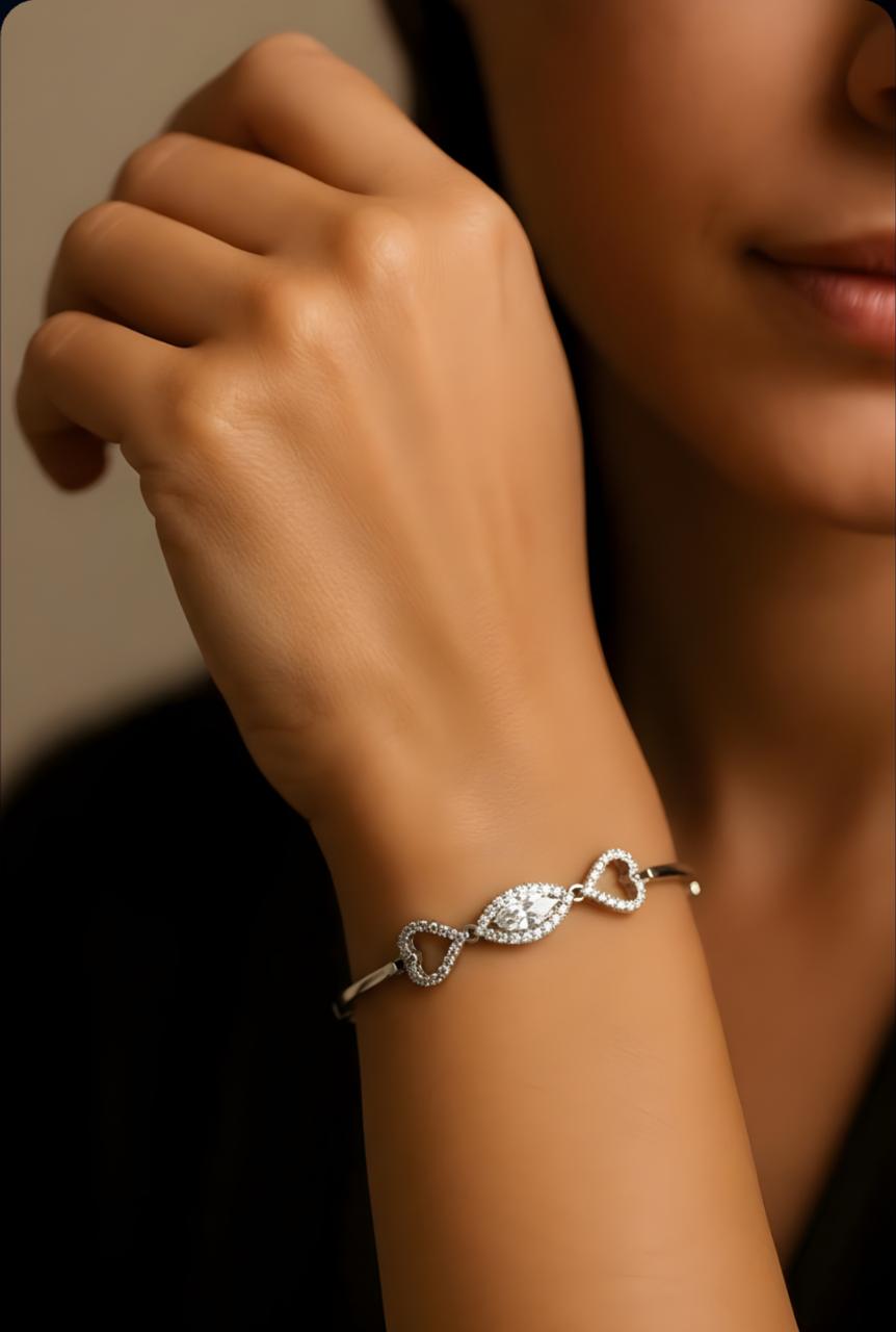 Elegant Silver Infinity Bracelet
