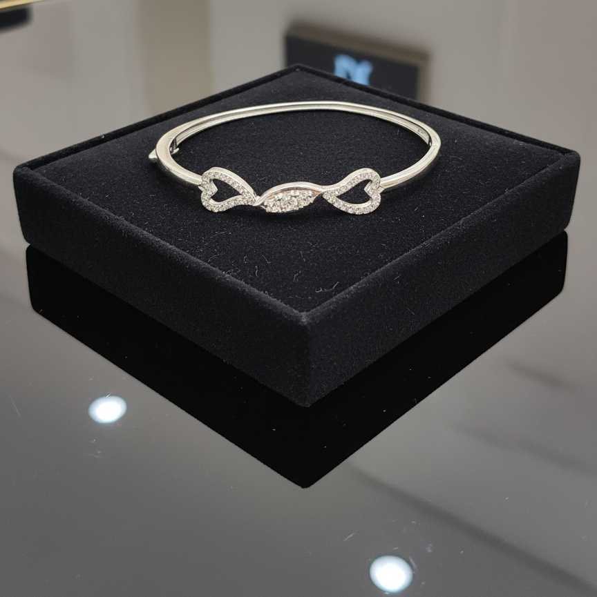 Elegant Silver Infinity Bracelet