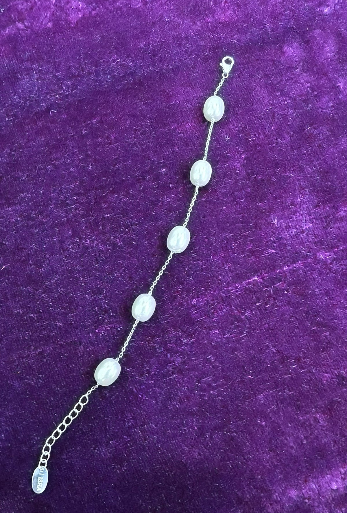 Pearl Cascade Silver Bracelet