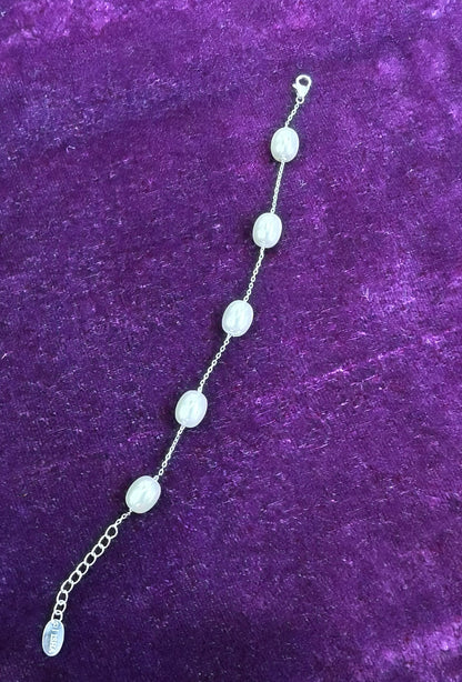 Pearl Cascade Silver Bracelet