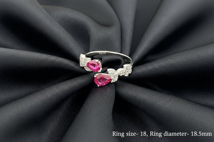 Crimson Cascade Zirconia Set
