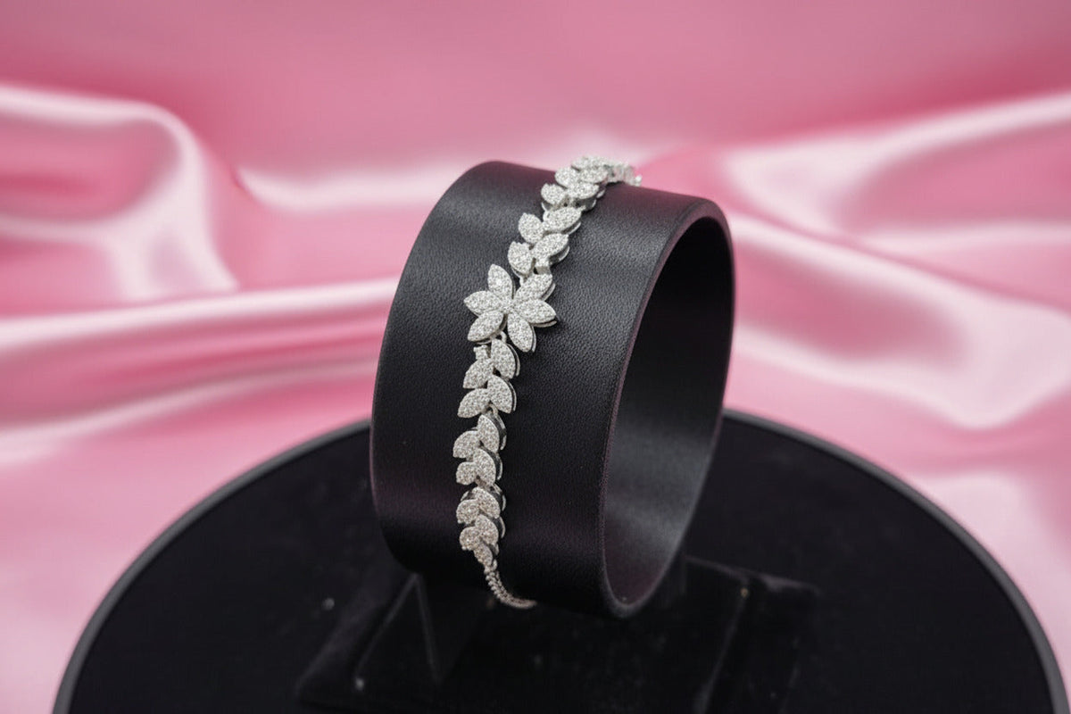 Emerald Leaf Grace Silver Set