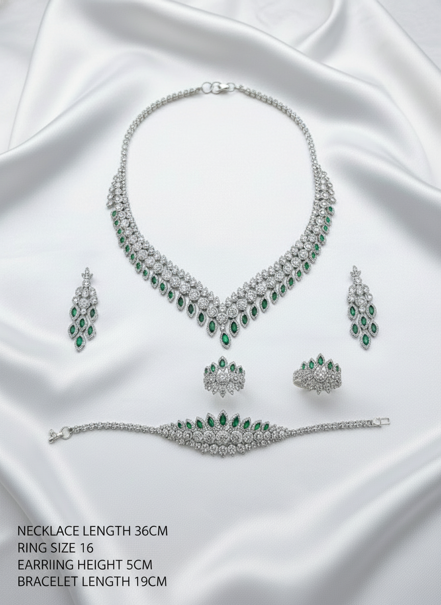 Emerald Dewdrop Zircon Set