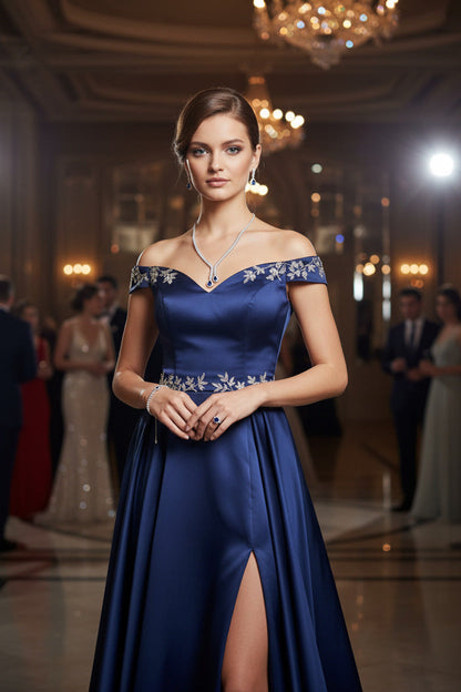 Sapphire Cascade Silver Set