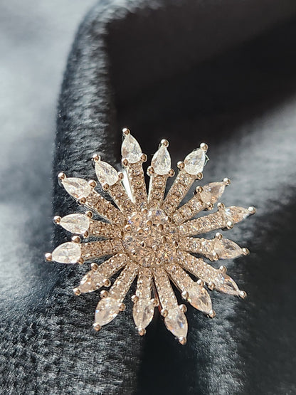 Radiant Bloom Silver Ring