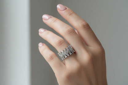 Celestial Halo Silver Ring