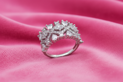 Celestial Halo Silver Ring
