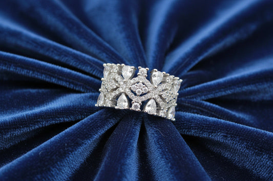 Celestial Halo Silver Ring