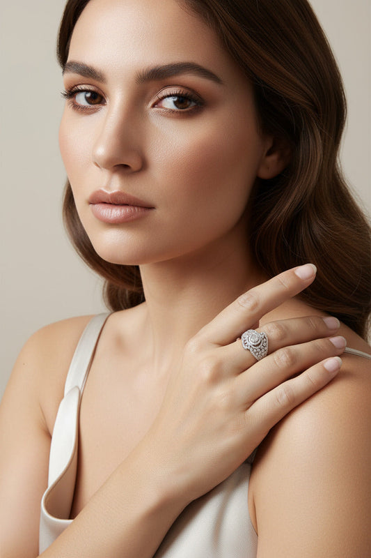 Celestia Bloom Silver Ring