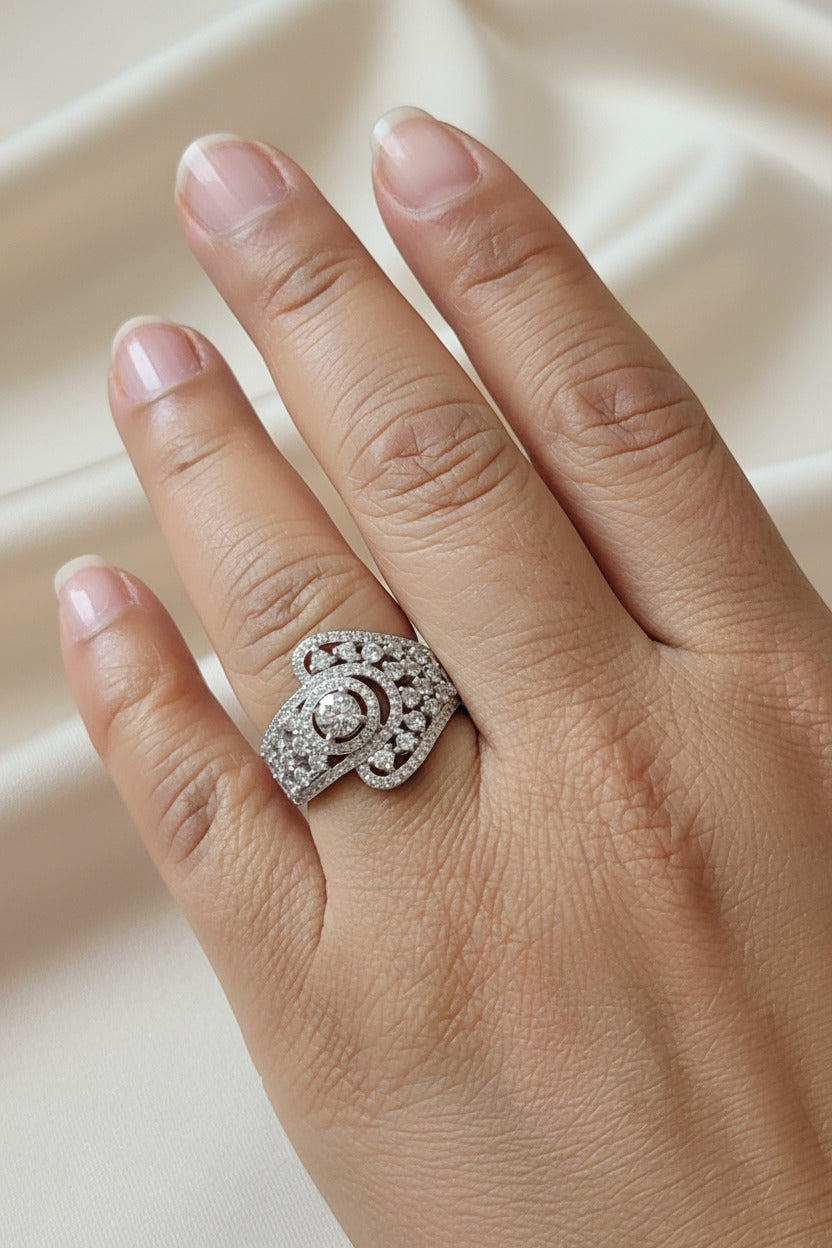 Celestia Bloom Silver Ring